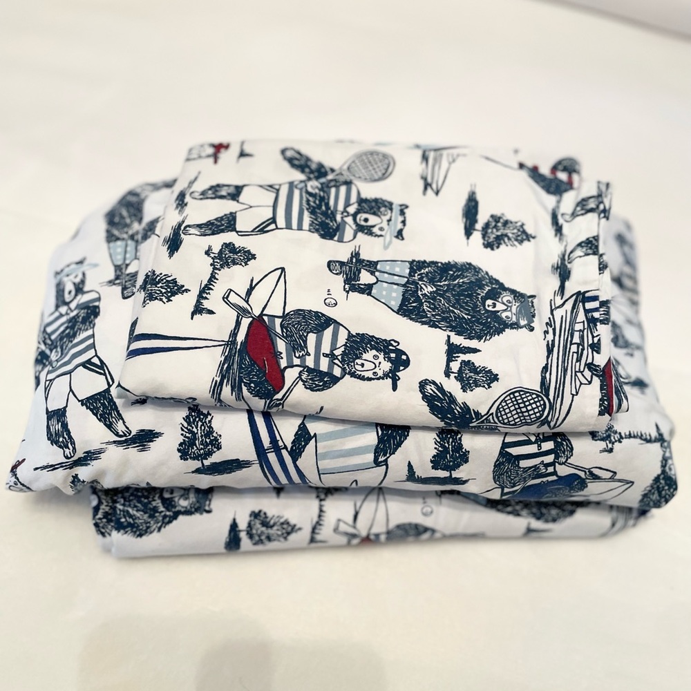 Gently used Pottery barn boys twin sheet set